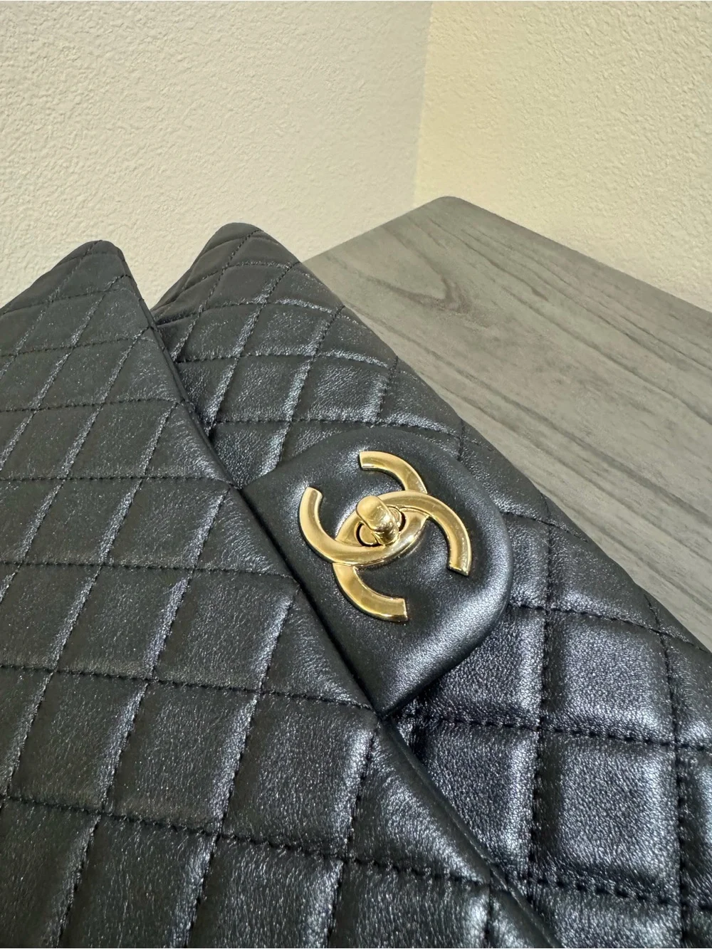 CHANEL XL Lambskin Black Gold Hardware